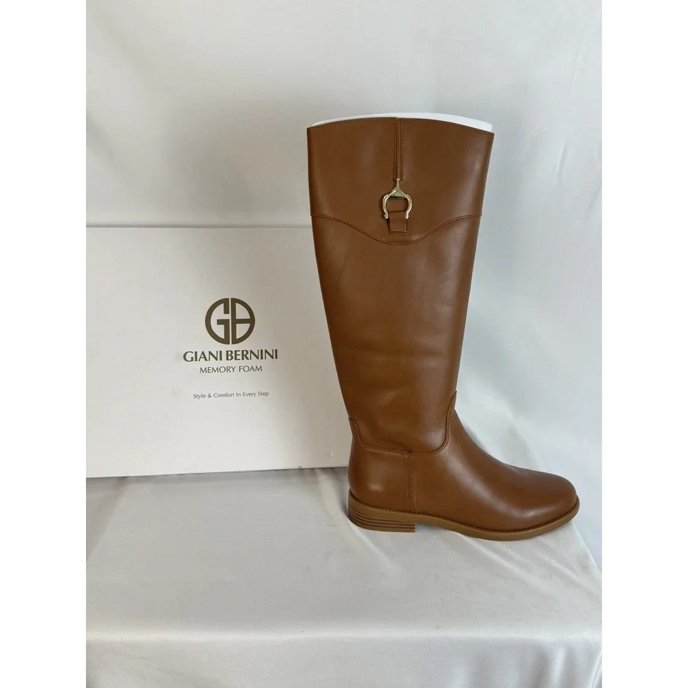 Giani Bernini Womens Sandraa Leather Knee-High Boots | Cinnamon | 6M‎